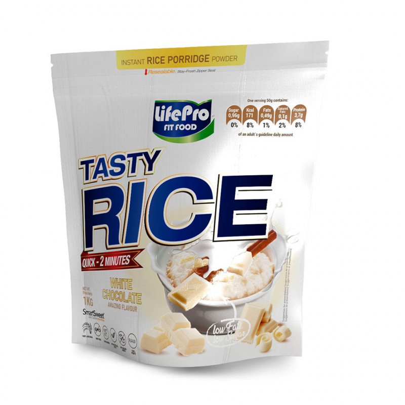 Harina de arroz Tasty Rice 1kg Chocolate Blanco de LifePro