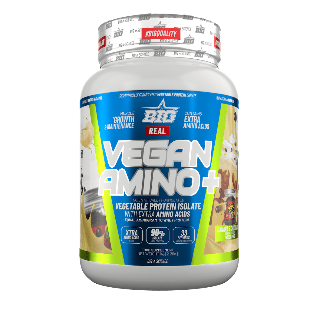 Proteína Real Vegan Amino Plus Banana y chocolate 1kg de BIG