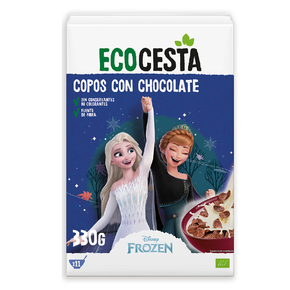 Copos de Cereales con Chocolate Maíz Bio edición Disney 330gr Ecocesta