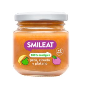 Tarrito de pera, ciruela y plátano de Smileat