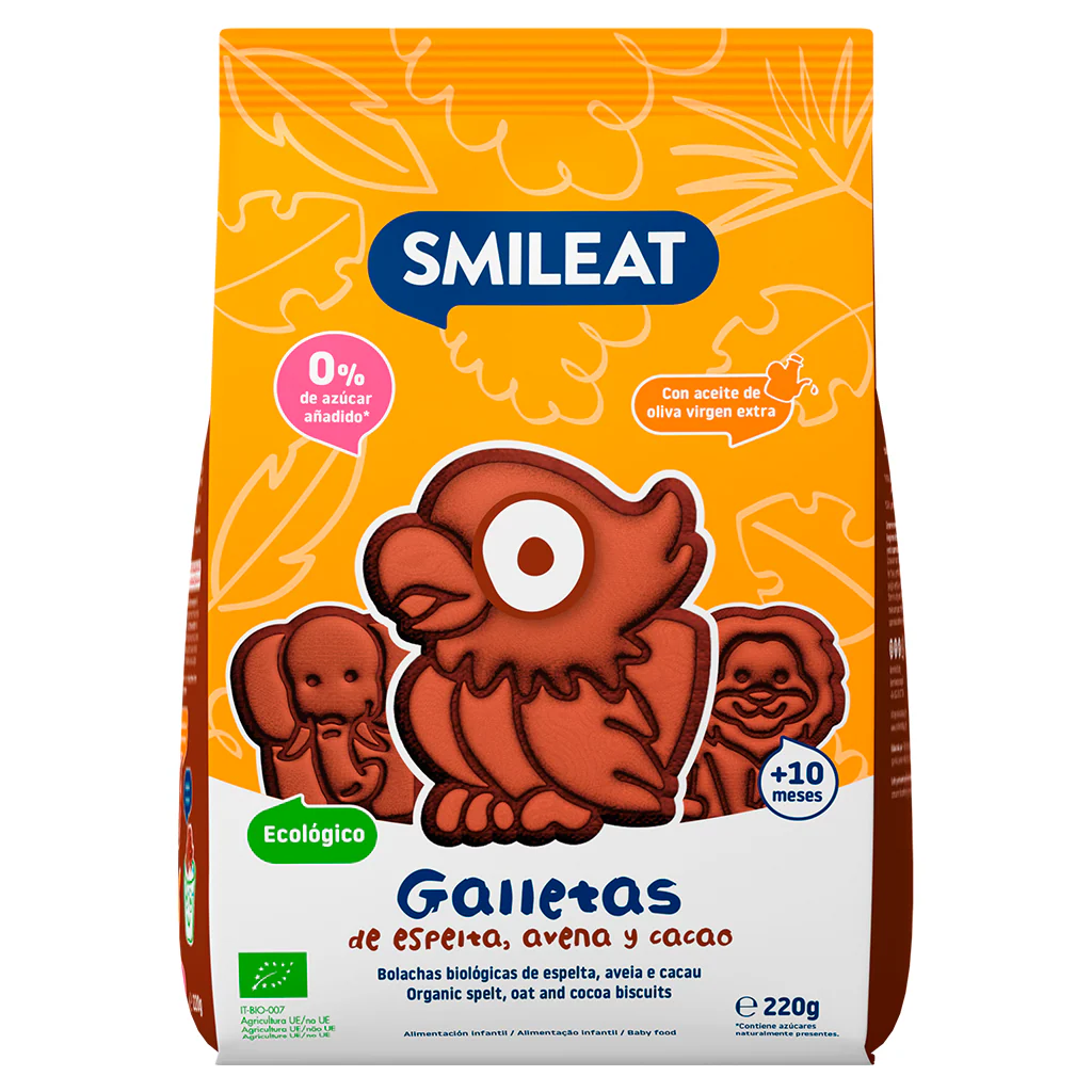 Galletas de espelta, avena y cacao de Smileat