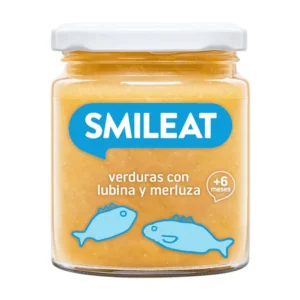 Tarrito de verduras con lubina y merluza de Smileat
