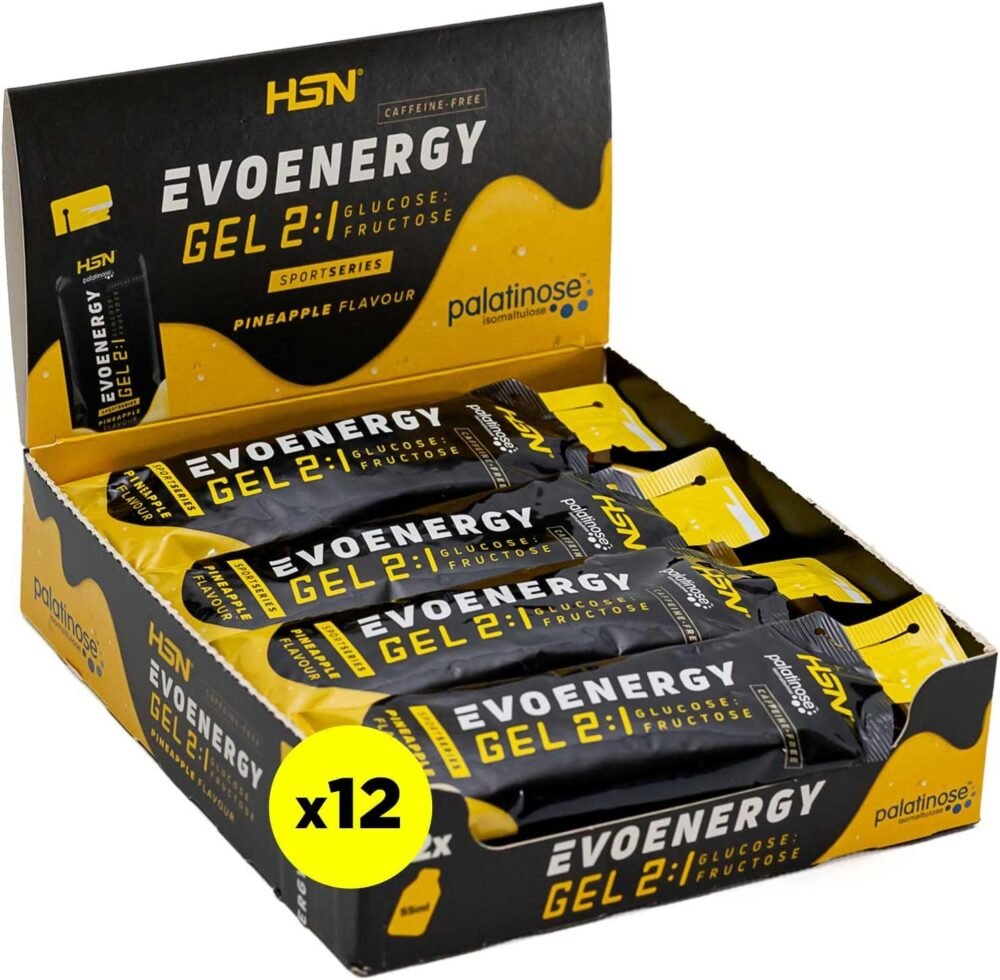 Evonergy Gel Sin Cafeína Sabor Piña – Caja 12 Unidades de 55ml de HSN