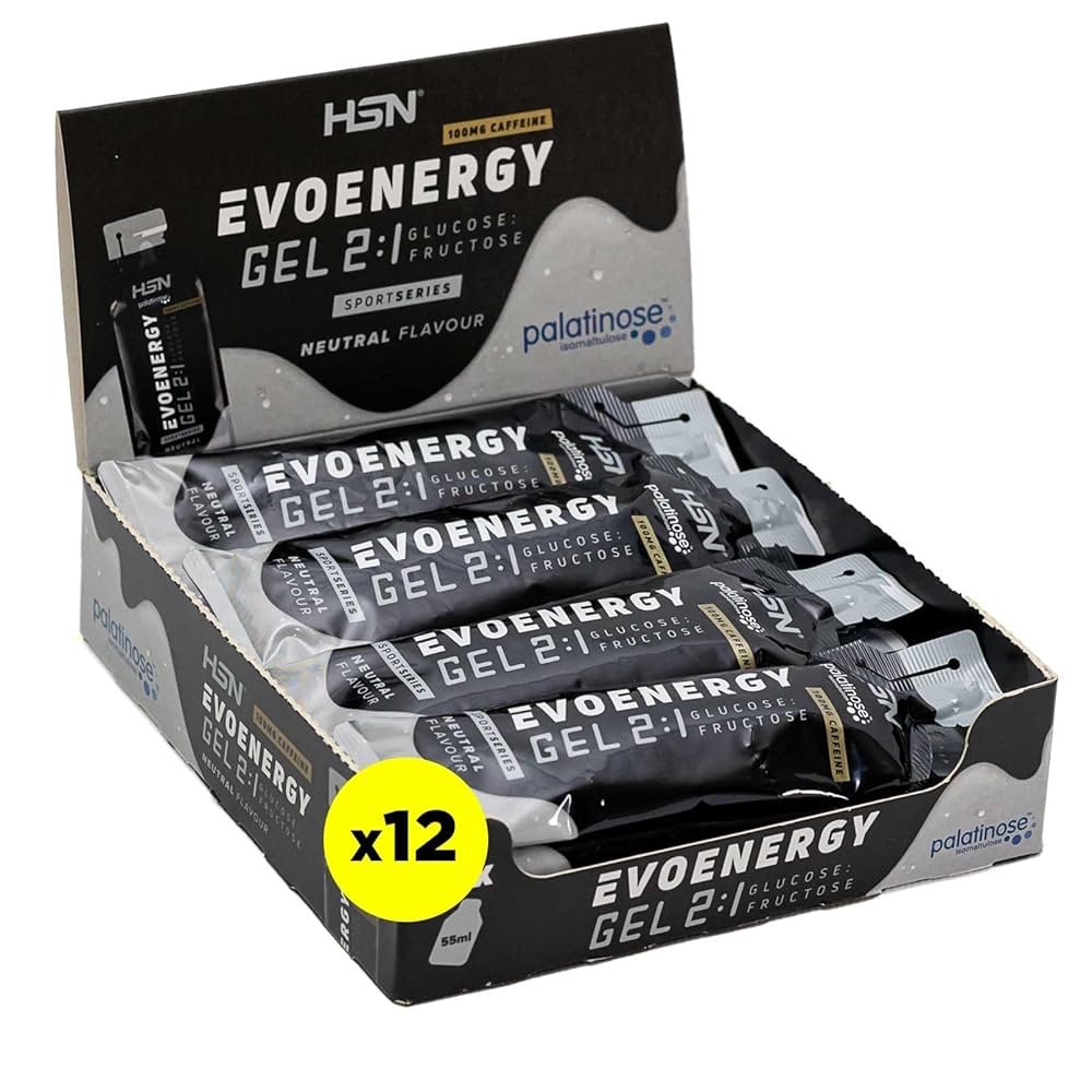Evonergy Gel Con Cafeína Sin Sabor – Caja 12 Unidades de 55ml de HSN