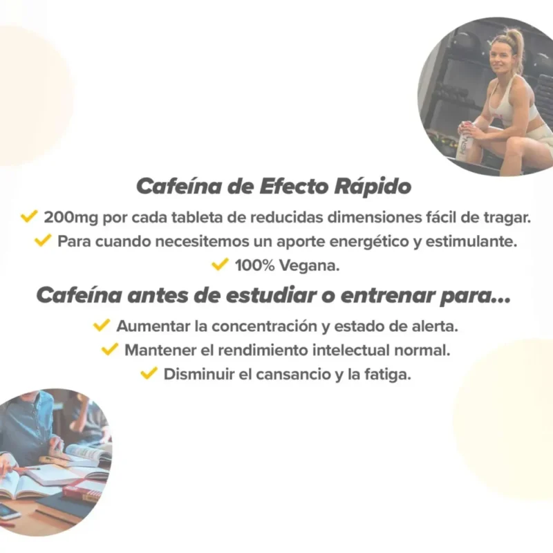 Cafeína 200mg de HSN -120 tabletas de HSN - Imagen 3