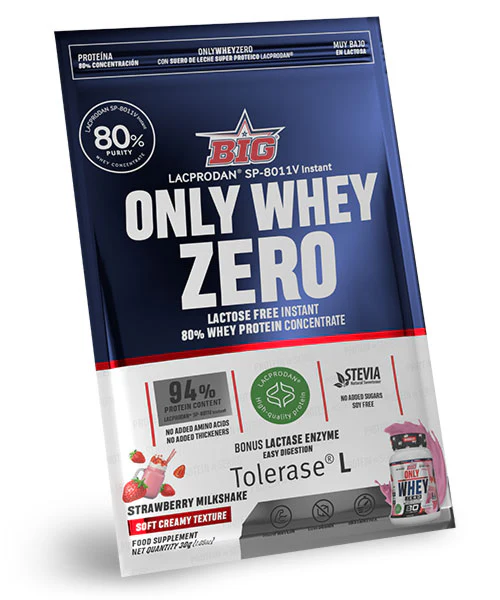 Only Whey Zero Strawberry Milkshake Monodosis de BIG SUPPS