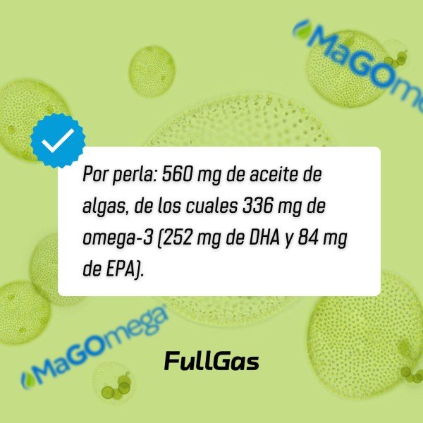 Vegan Omega 3 (MaGOmega® MAG 560mg) - 60 perlas de Fullgas - Imagen 7